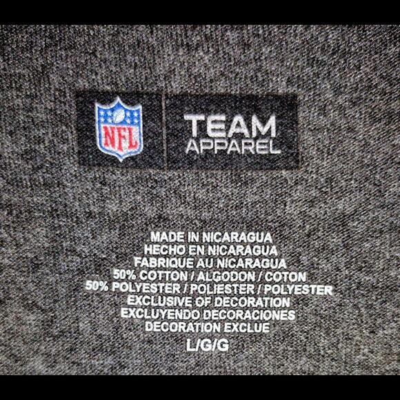 San Francisco 49ERS NFL Team Apparel T-Shirt Charcoal Gray Cotton Mens Large - Picture 4 of 4